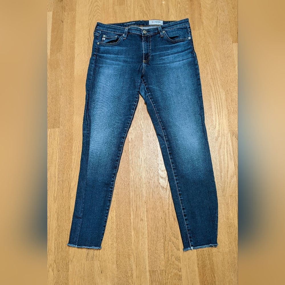AG Adriano Goldschmied 32 R blue jeans skinny ankle denim stretch